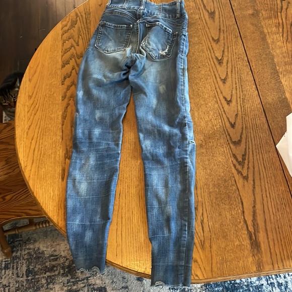 NO BO high rise sculpting skinny jeans ripped legs size 1 - Picture 6 of 7